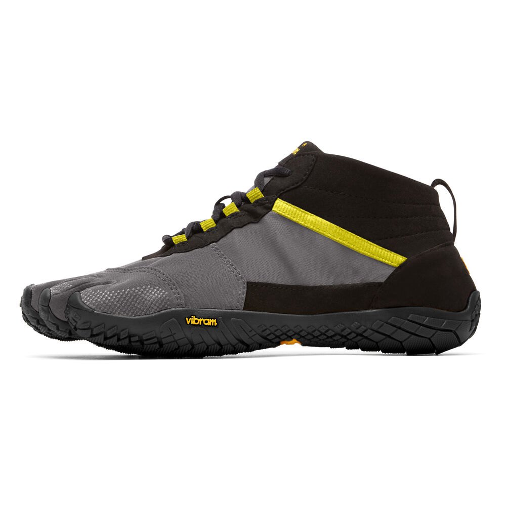 Vibram Five Fingers Mens V-Trek - Trail Shoes Black/Grey - HBC936512